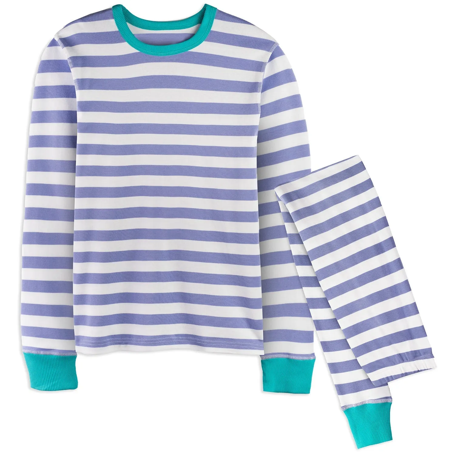 100% Organic Cotton Pajamas for Adults: Stripes