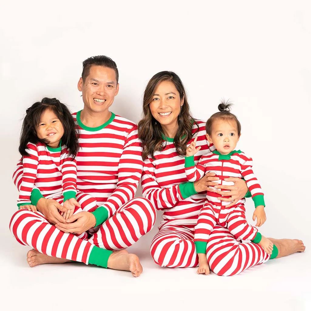 100% Organic Cotton Pajamas for Adults: Stripes