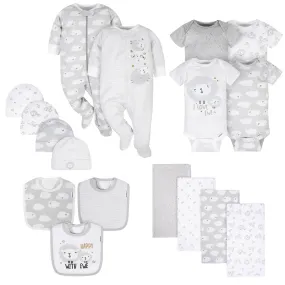 17-Piece Baby Neutral Sheep Apparel & Blankets Set