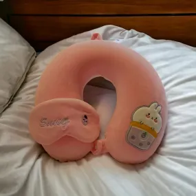 2 in 1 Neck Pillow With Eye Mask.