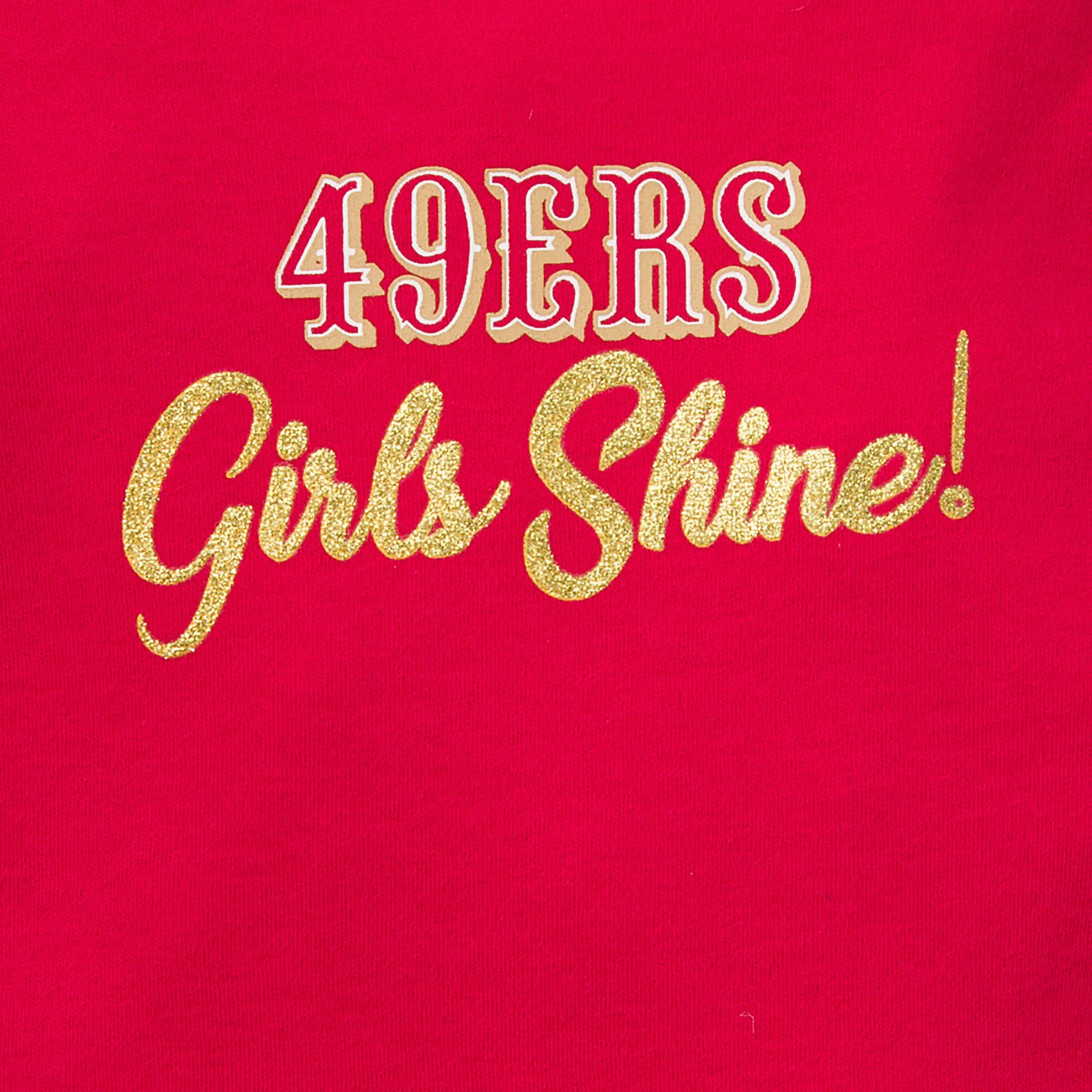 3-Pack Baby Girls 49ers Short Sleeve Bodysuits