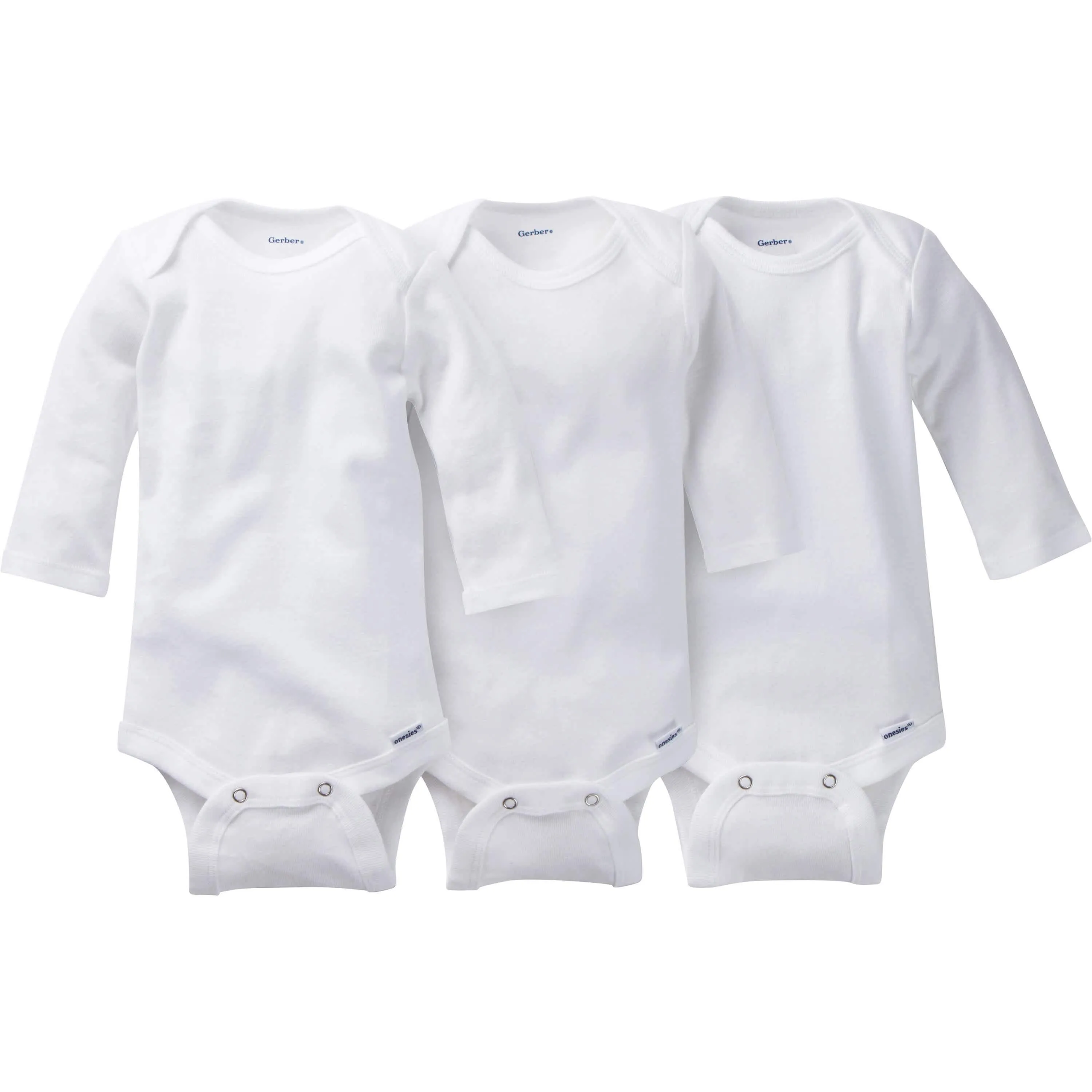 3-Pack Baby Neutral Organic Long Sleeve Onesies Bodysuits