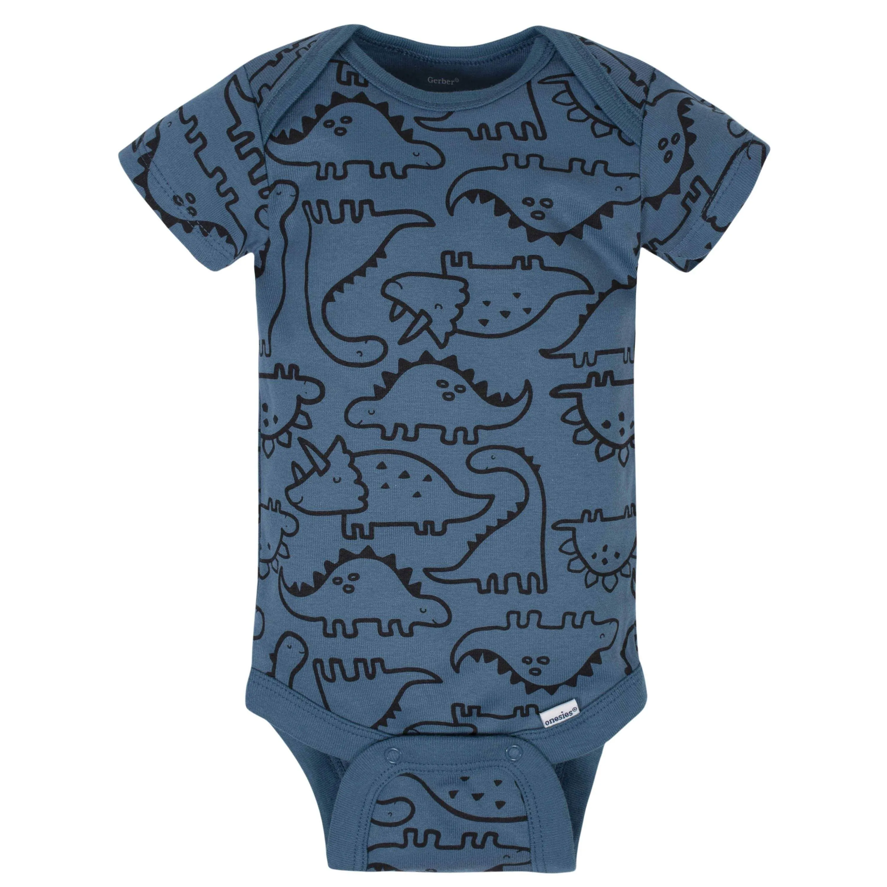 5-Pack Baby Boys Dino Short Sleeve Onesies Bodysuits