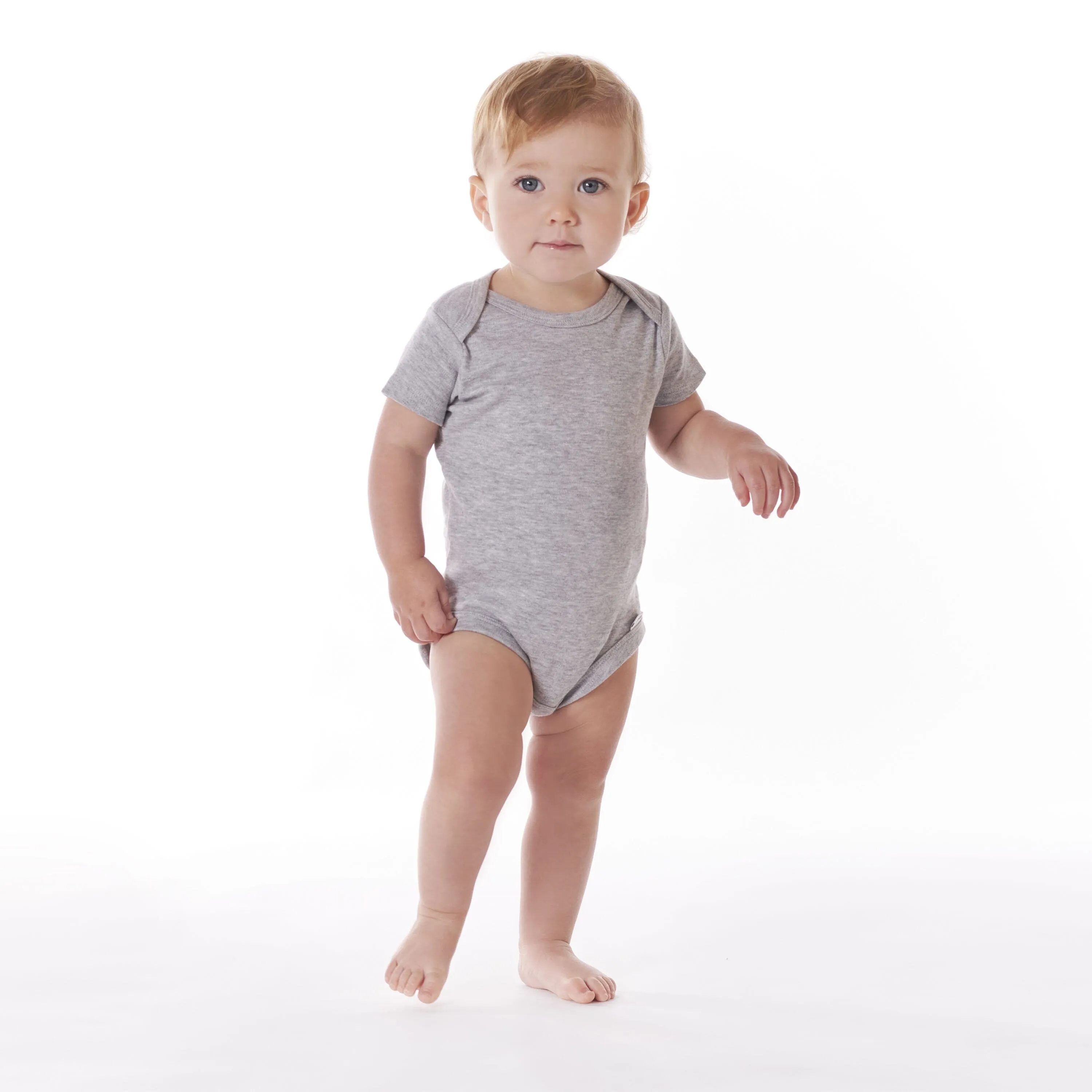 5-Pack Baby Neutral Gray Heather Ribbed Onesies Bodysuits