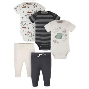 5-Piece Baby Boys Camping Onesies Bodysuits & Pants Sets