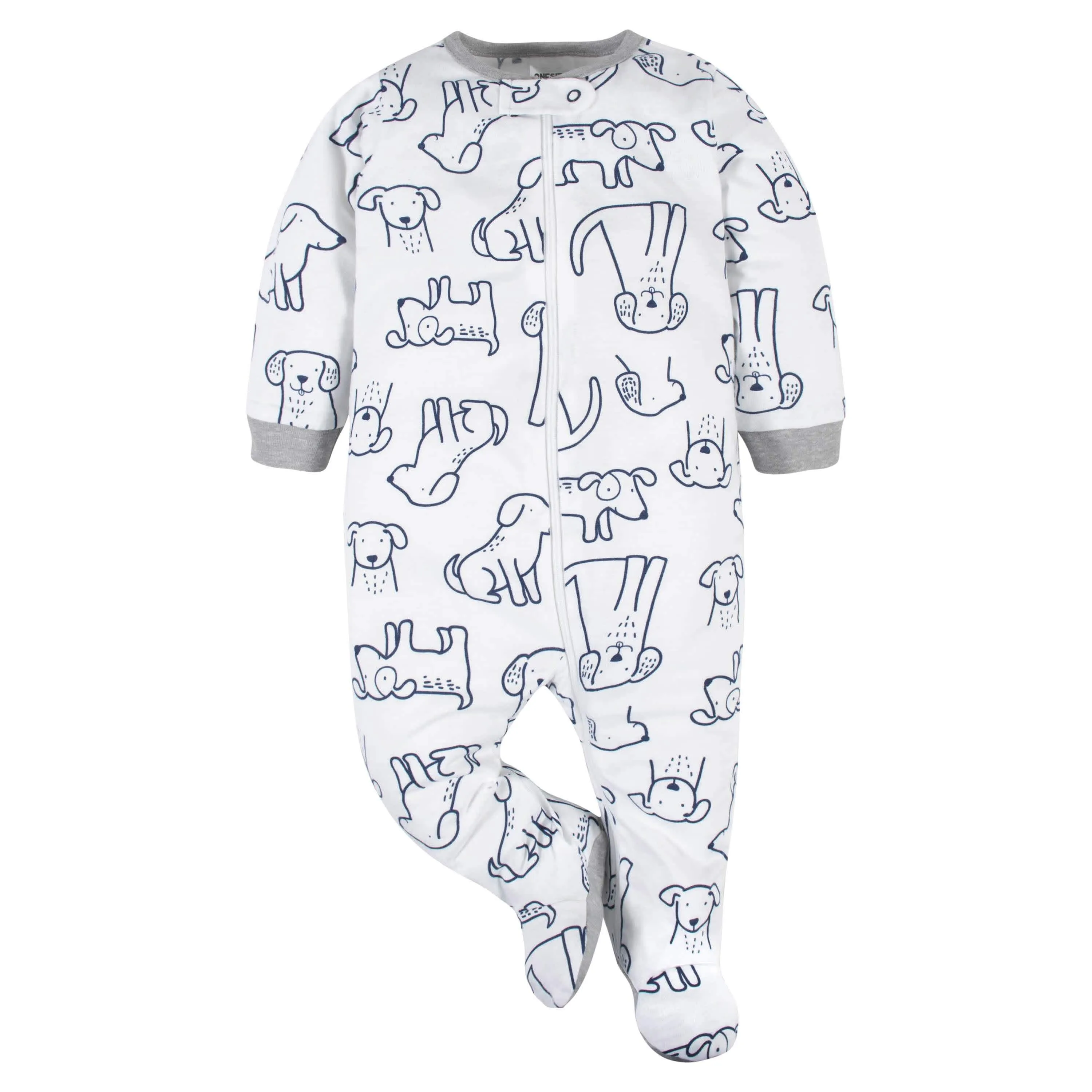 6-Piece Baby Boys Dog Onesies Brand Bodysuits & Sleep 'n Plays Set