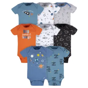 8-Pack Baby Boys Space Explorer Onesies Bodysuits