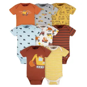 8-Pack Baby Boys Transportation Zone Onesies Bodysuits