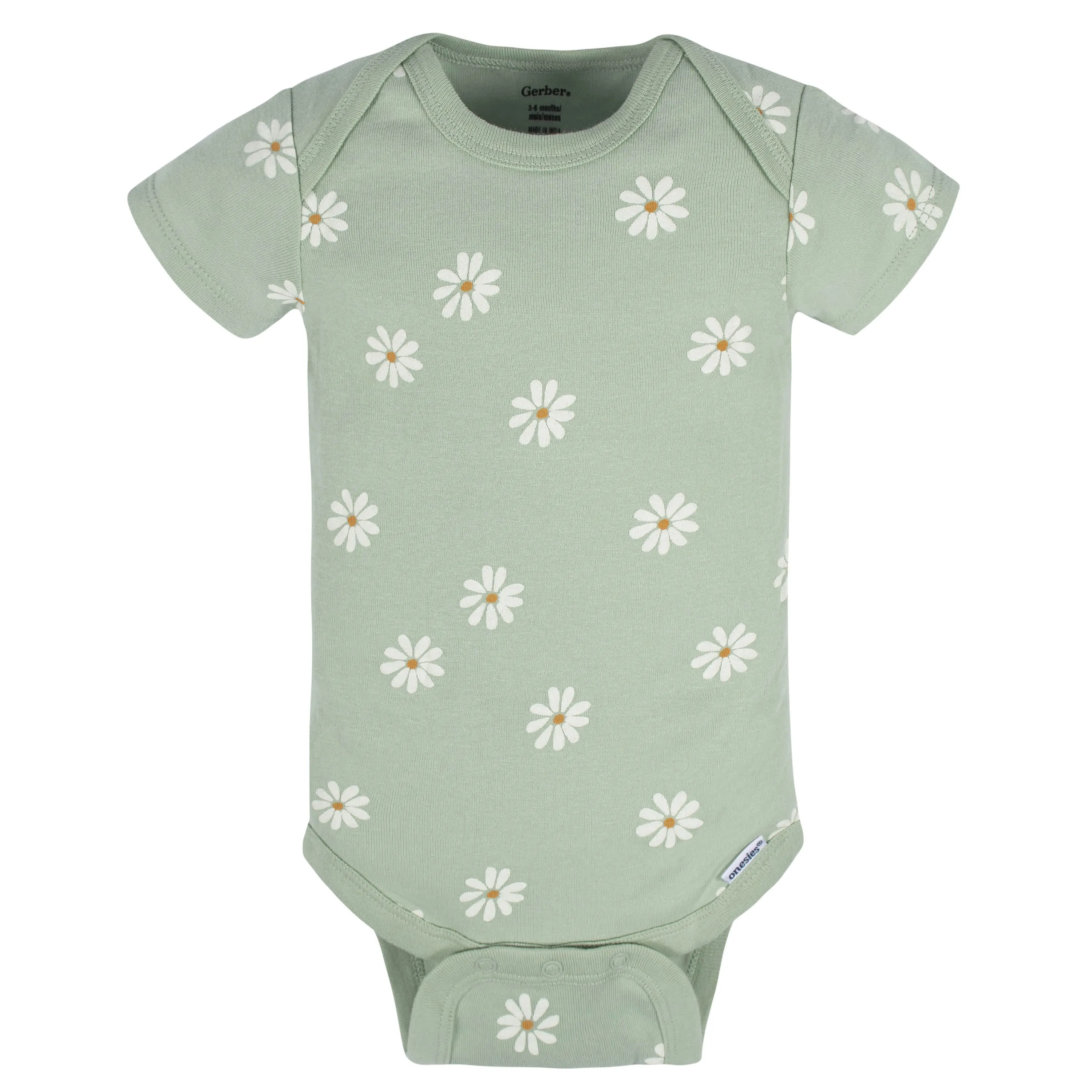 8-Pack Baby Girls Golden Floral Onesies Bodysuits