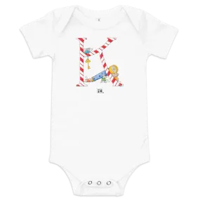 A Merry Little Christmas Letter K Infant Bodysuit