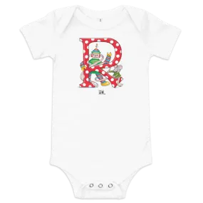 A Merry Little Christmas Letter R Infant Bodysuit