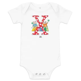 A Merry Little Christmas Letter X Infant Bodysuit