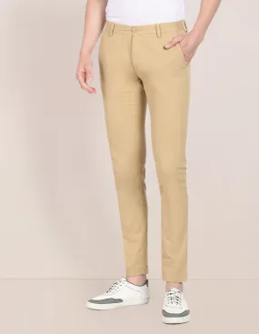 Austin Trim Fit Solid Casual Trousers