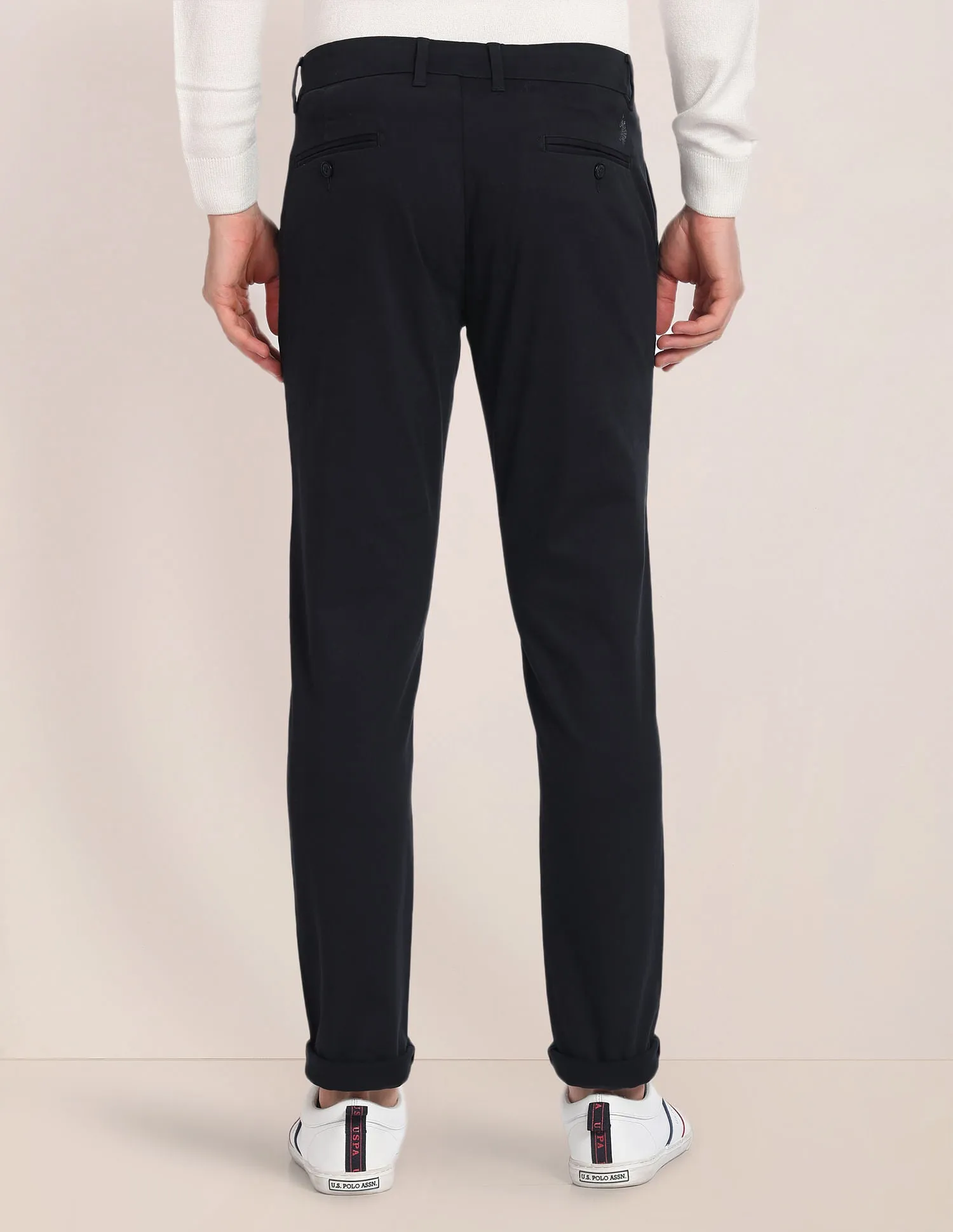 Austin Trim Fit Solid Trousers