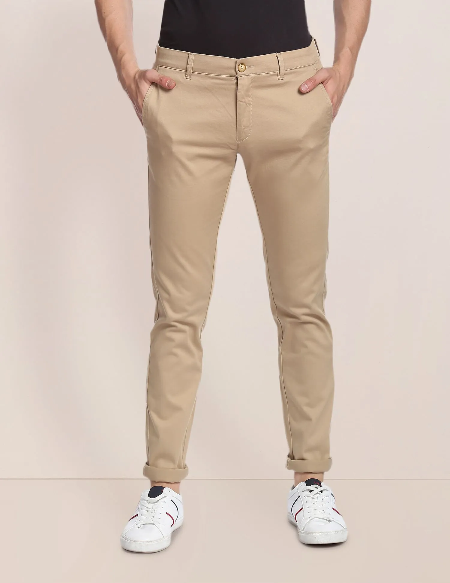 Austin Trim Fit Textured Casual Trousers