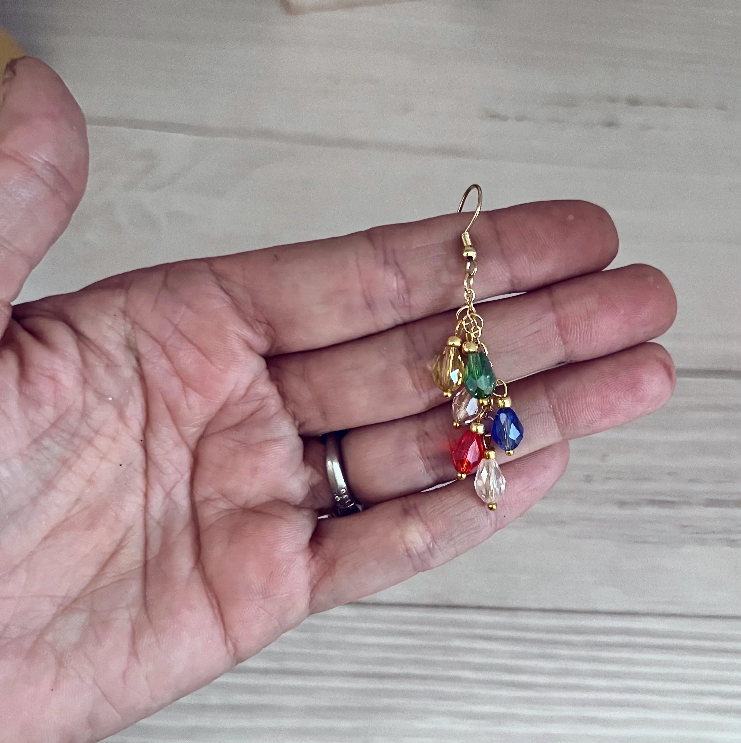 Beaded Christmas Light Earrings