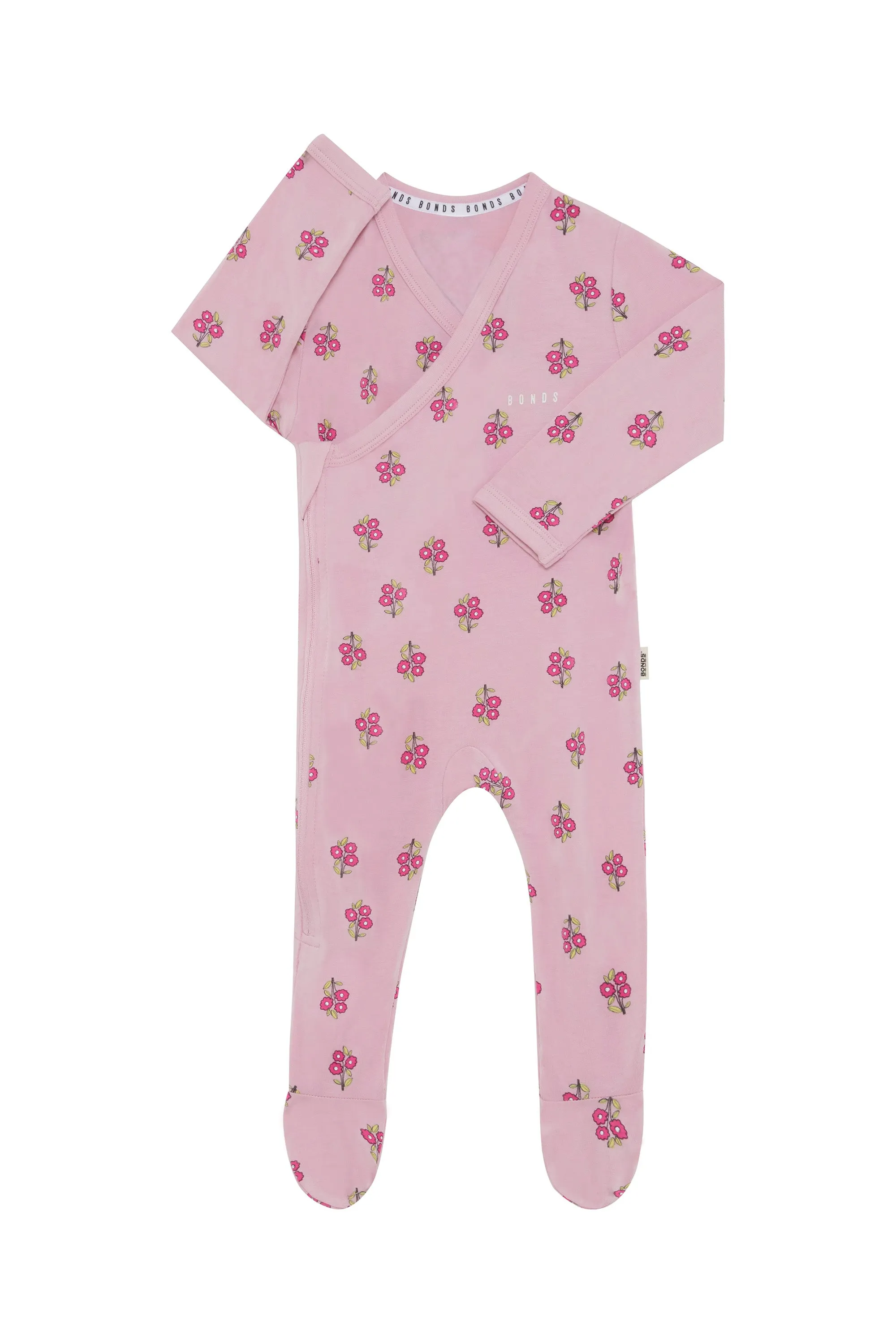 Bonds Newbies Zippy - Wild Blooms Pink