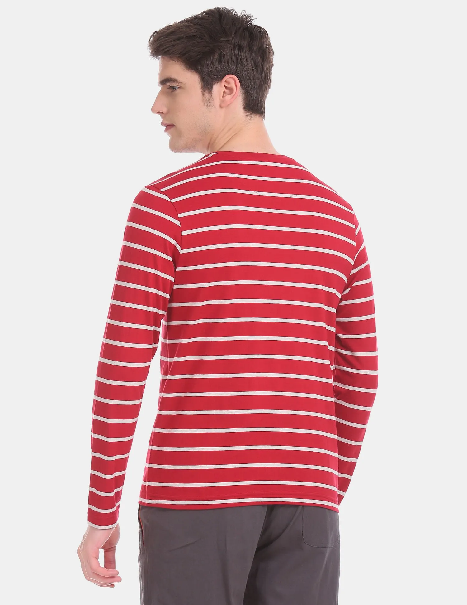 Comfort Fit Stripe Cotton I689 Lounge T-Shirt - Pack Of 1