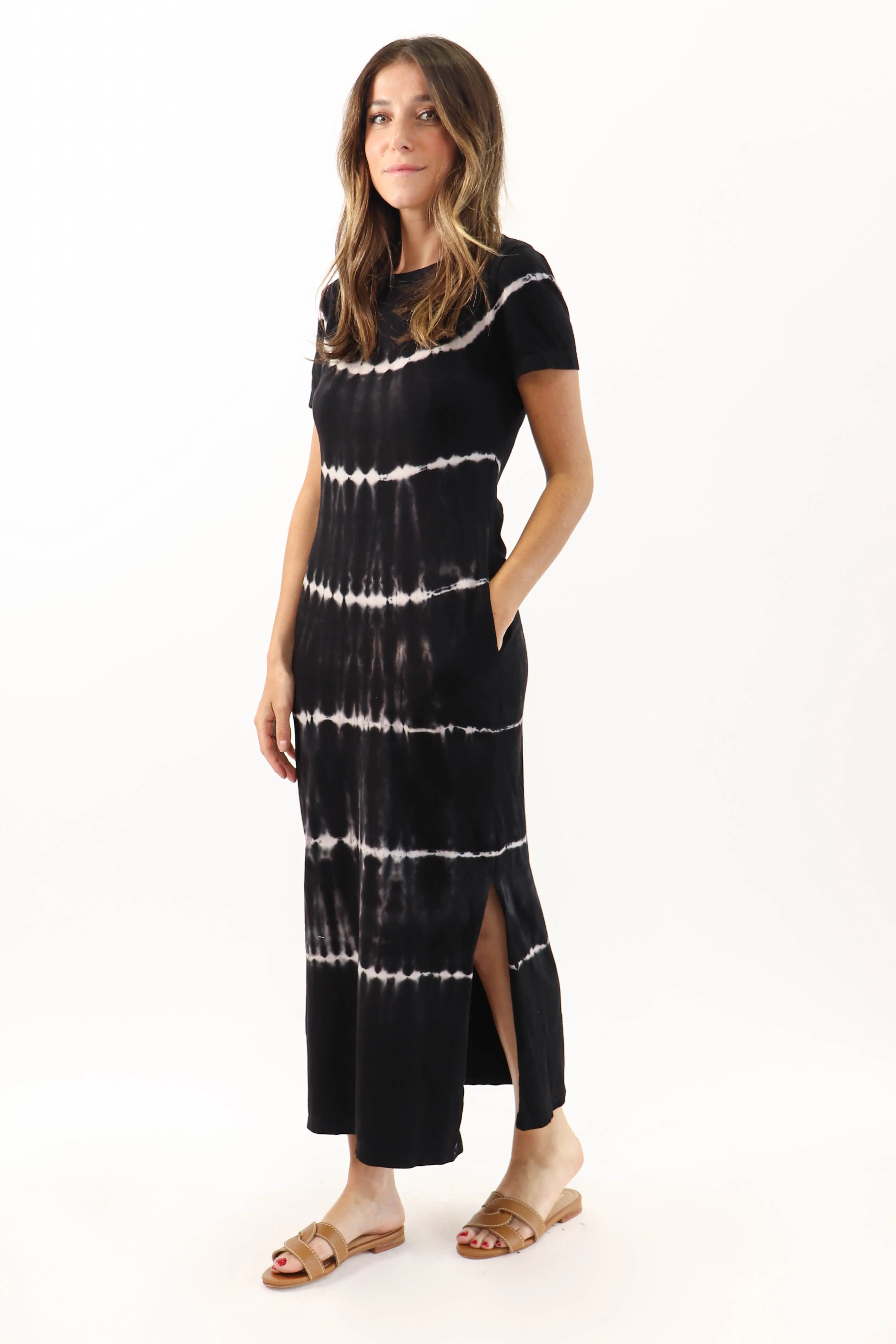 Dark Tie Dye T-Shirt Dress