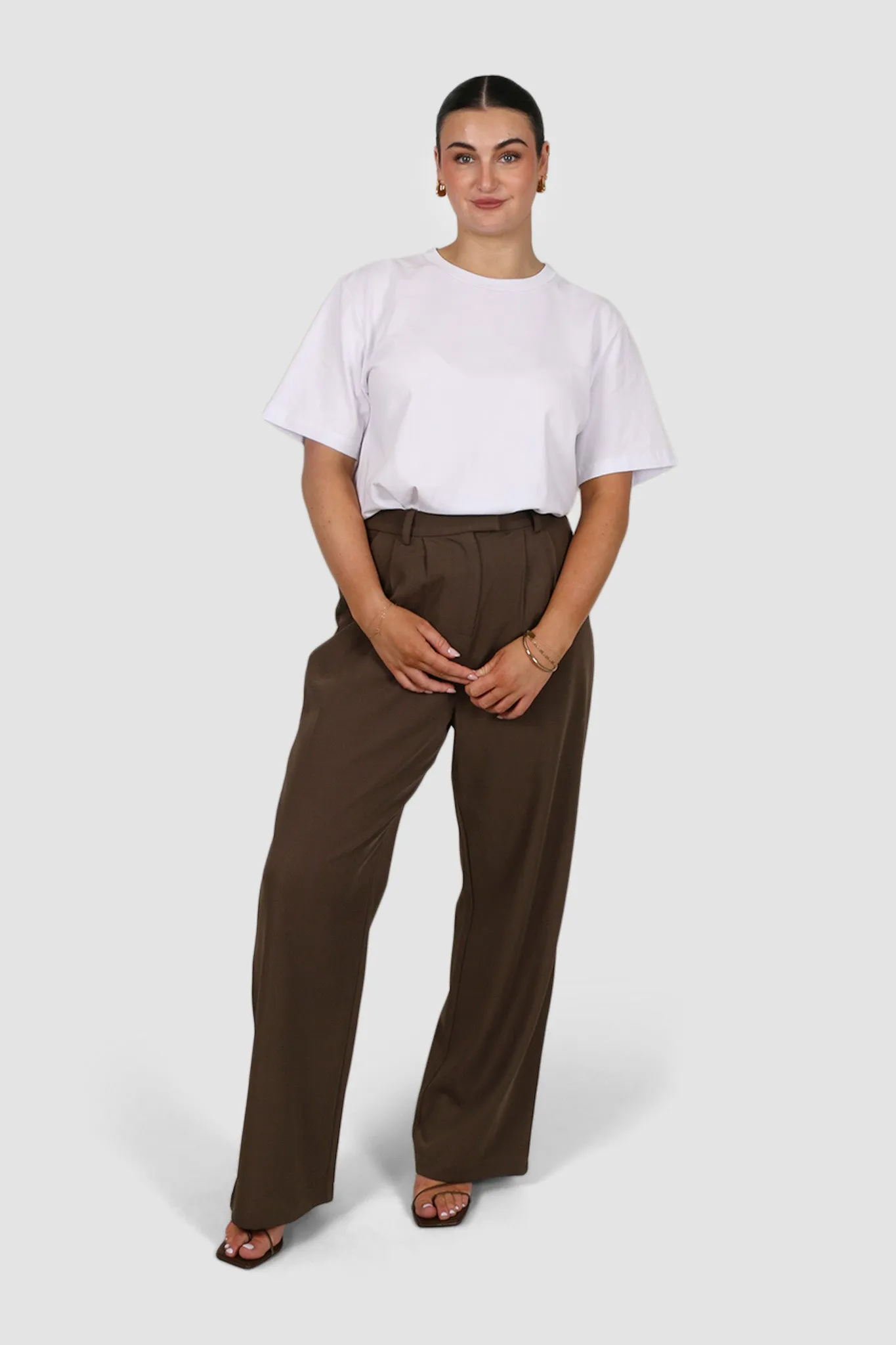 DOWNTOWN PANT CHOCOLATE TALL FIT