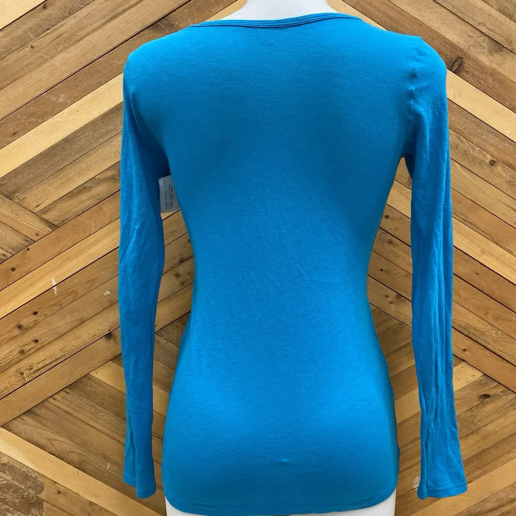 Fabletics - Women's L/S Shirt - MSRP comp $55: Blue-women-SM