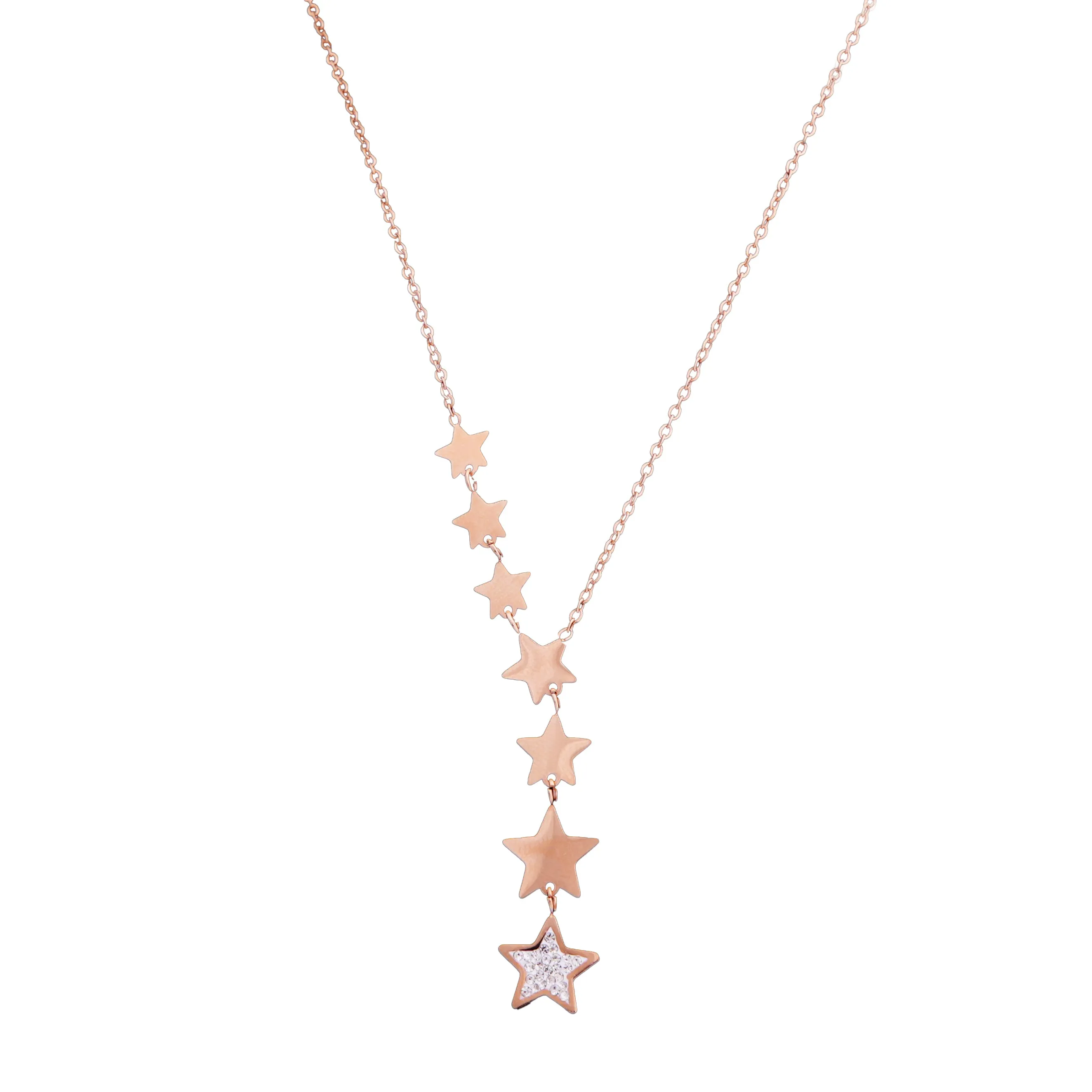 Fairy Stars Rosegold Plated Necklace