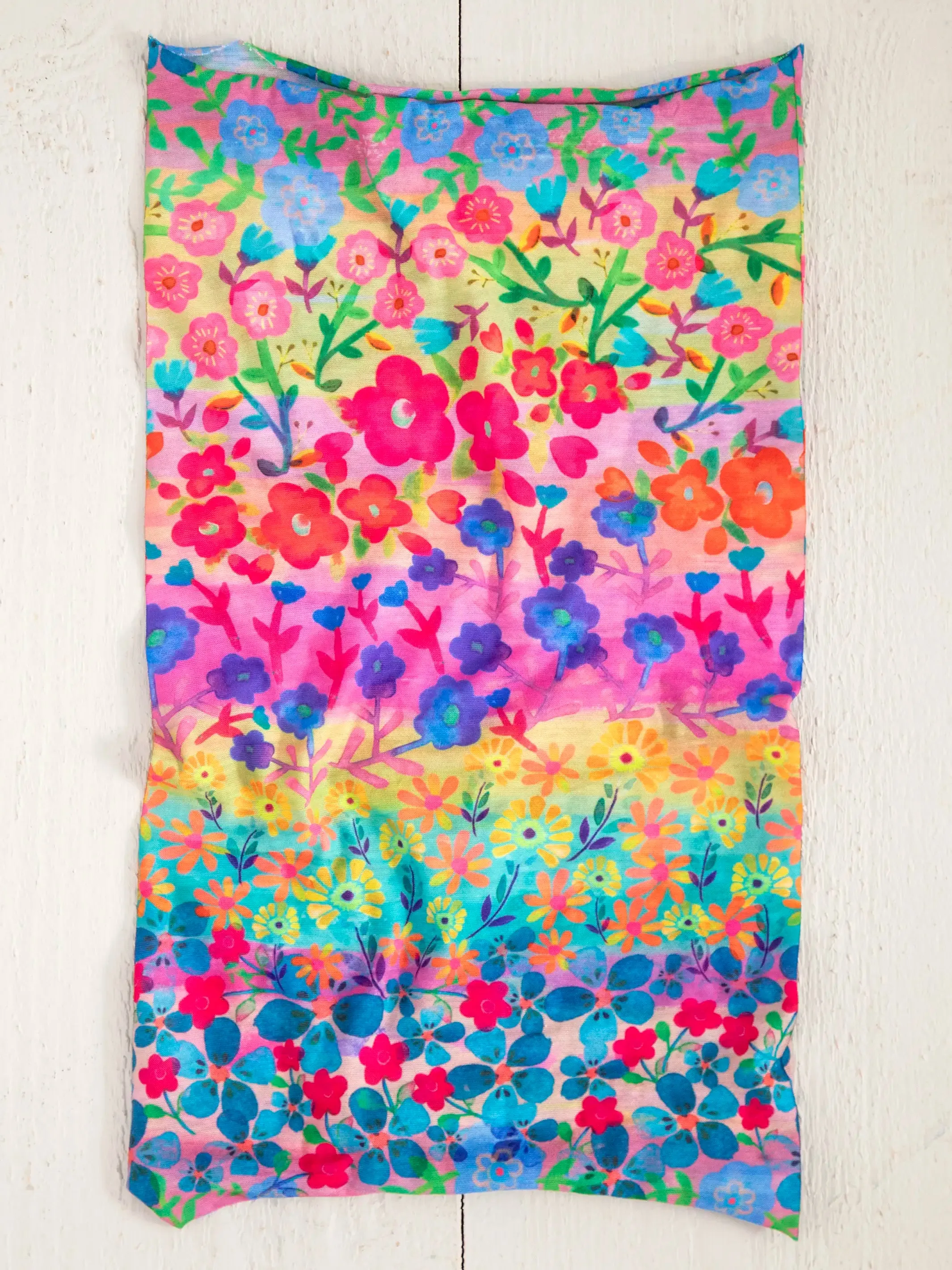 Full Boho Bandeau® Headband - Rainbow Floral Rows