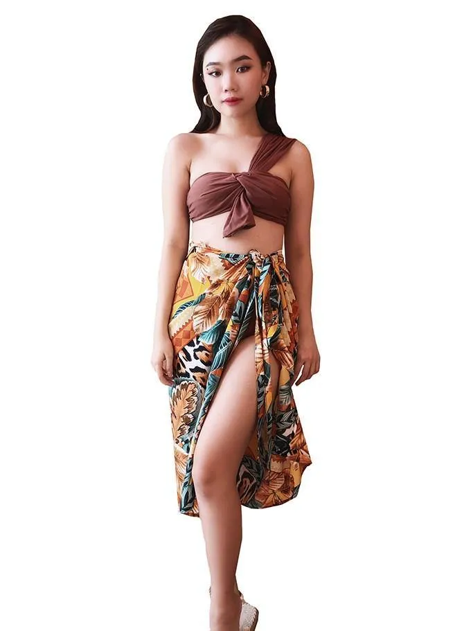 Galia Tropical Convertible Beach Sarong Yellow