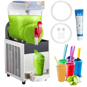 GARVEE 15L/3.96 Gals Commercial Slushy Machine Margarita Machine 400W Frozen Drink Machine Food-Grade PC Tanks for Restaurants Bars Pool Parties