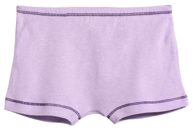 Girls Cotton Boy Shorts Underwear | Lavender