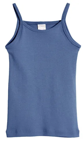 Girls Soft Cotton Camisole | Denim Blue