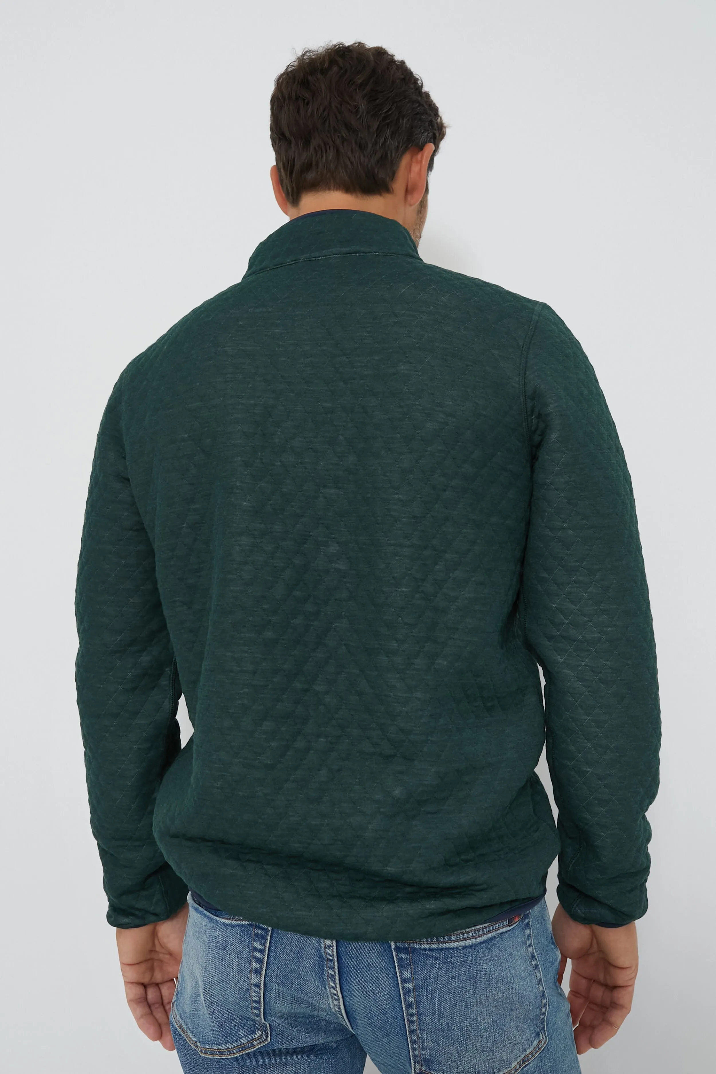 Green Oat Heather Corbet Reversible Pullover