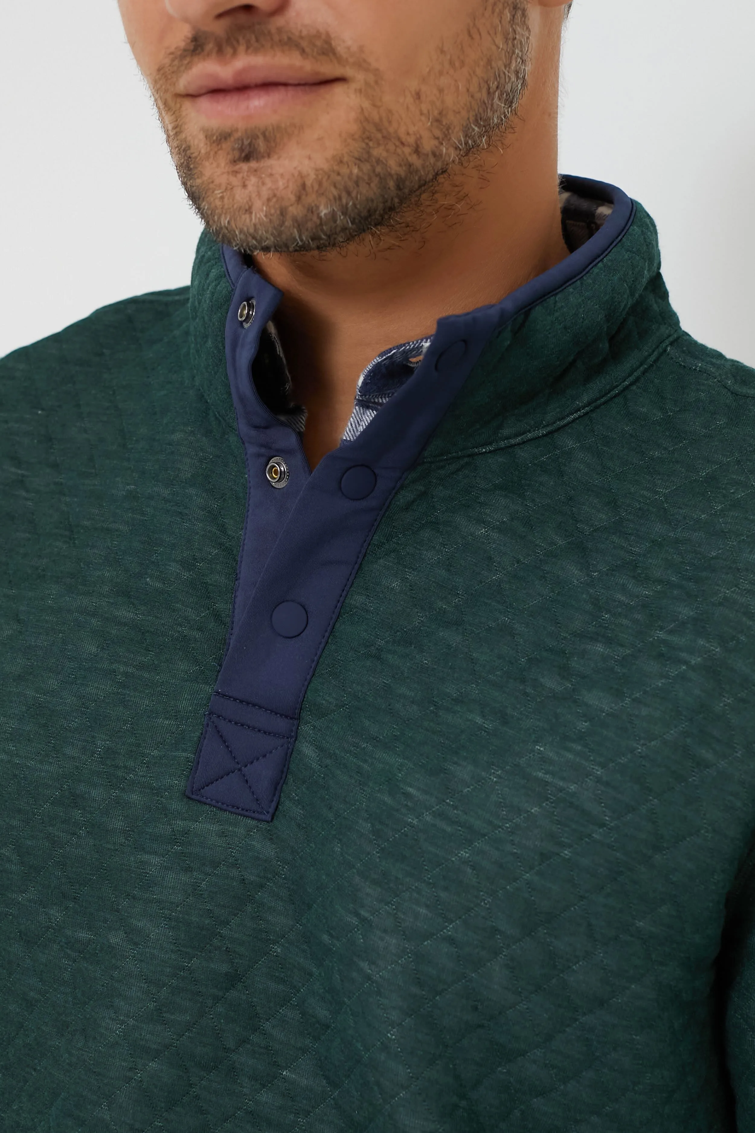 Green Oat Heather Corbet Reversible Pullover