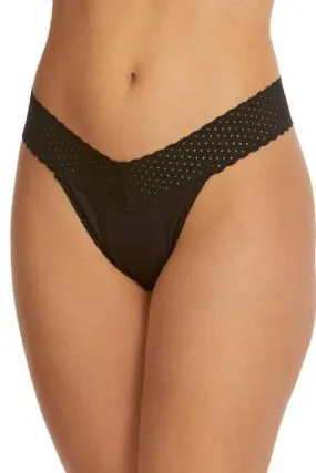 Hanky Panky Eco Cotton Original Rise Thong, Black (791101)