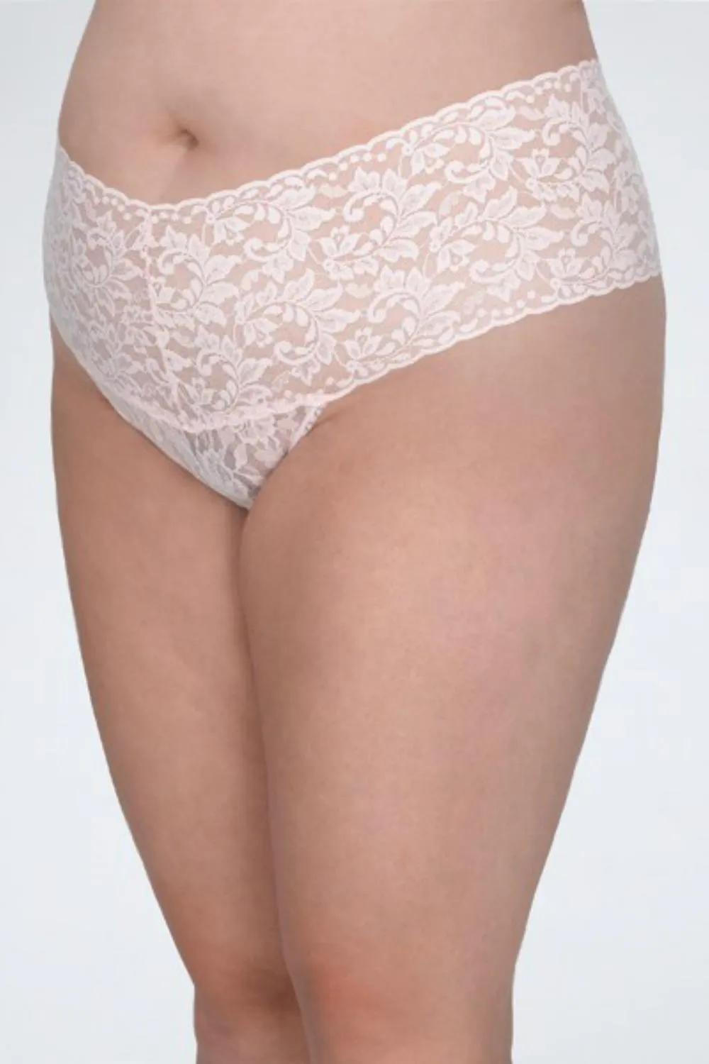 Hanky Panky Retro Lace Plus Size Thong, Bliss Pink (9K1926X)