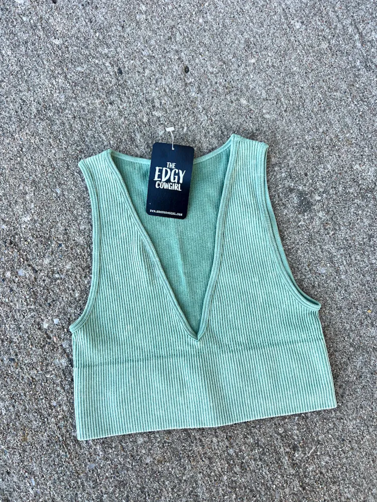 Keepin' It Simple Tank in Sage