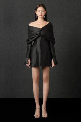 Kieran A-line Off-Shoulder Taffeta Mini Dress