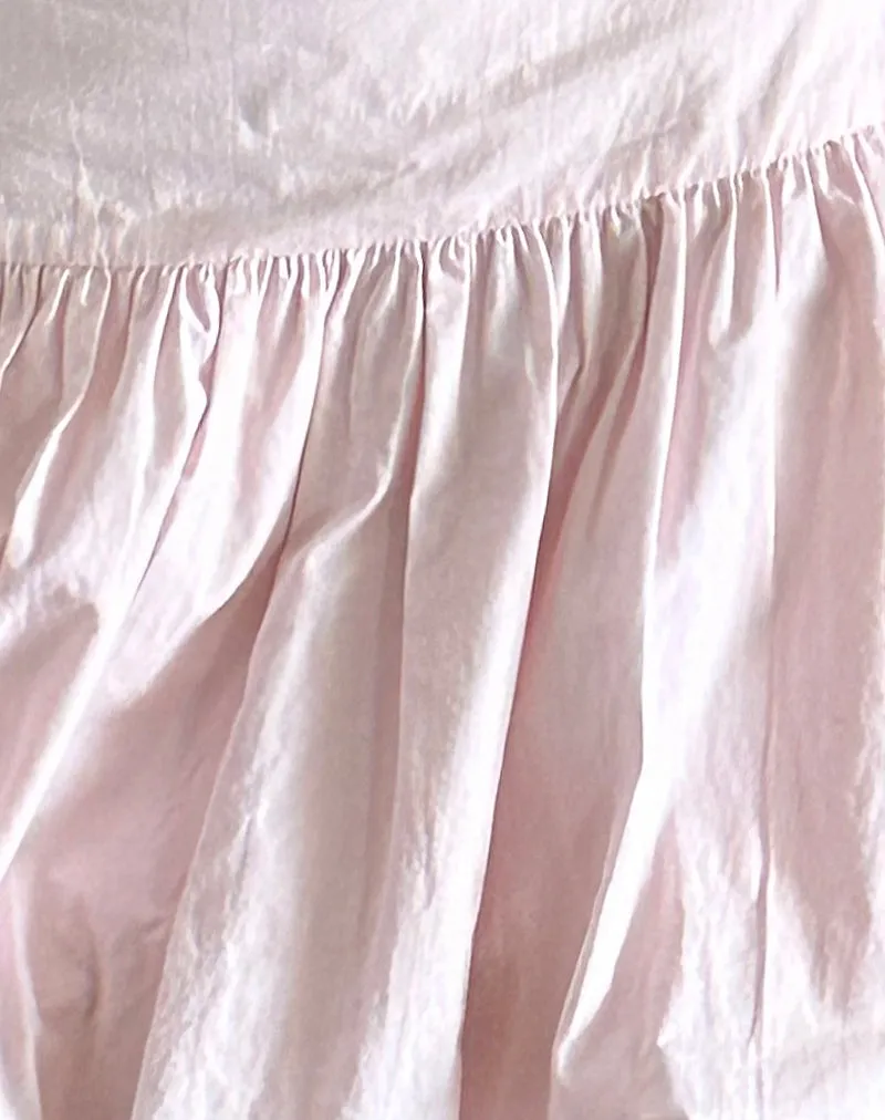 Kiyowo Puffball Mini Skirt in Light Pink