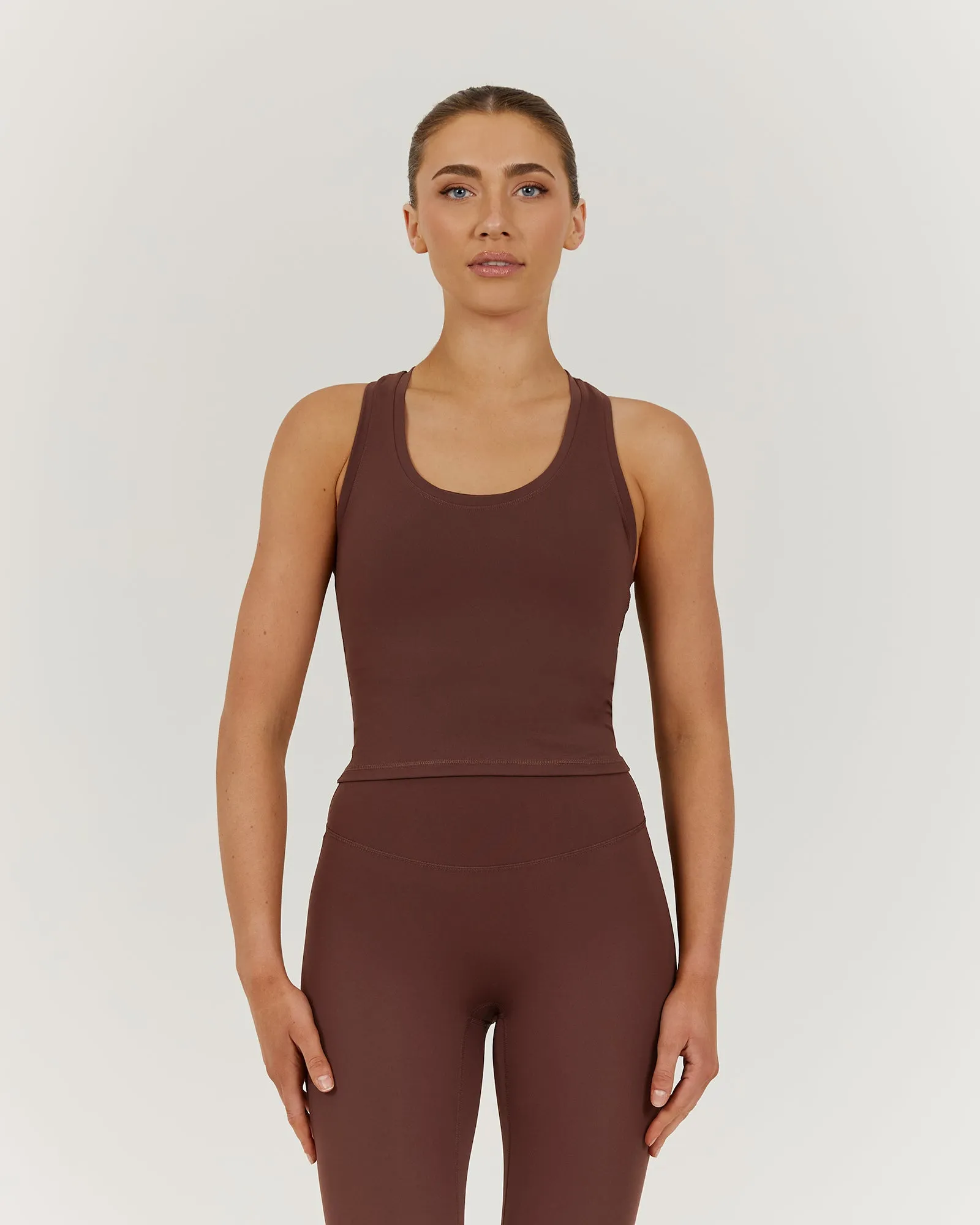 LUXE MIDRIFF TANK - COCOA