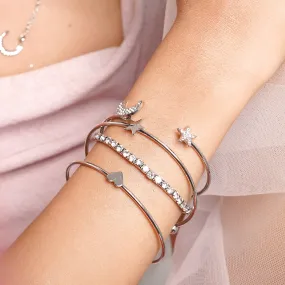 Magic Trick set of 4 Silver Bracelets