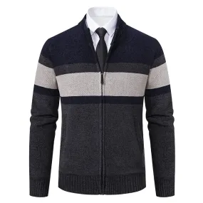 Men's Casual Stand Collar Sweater Coat - Stylish and Comfortable