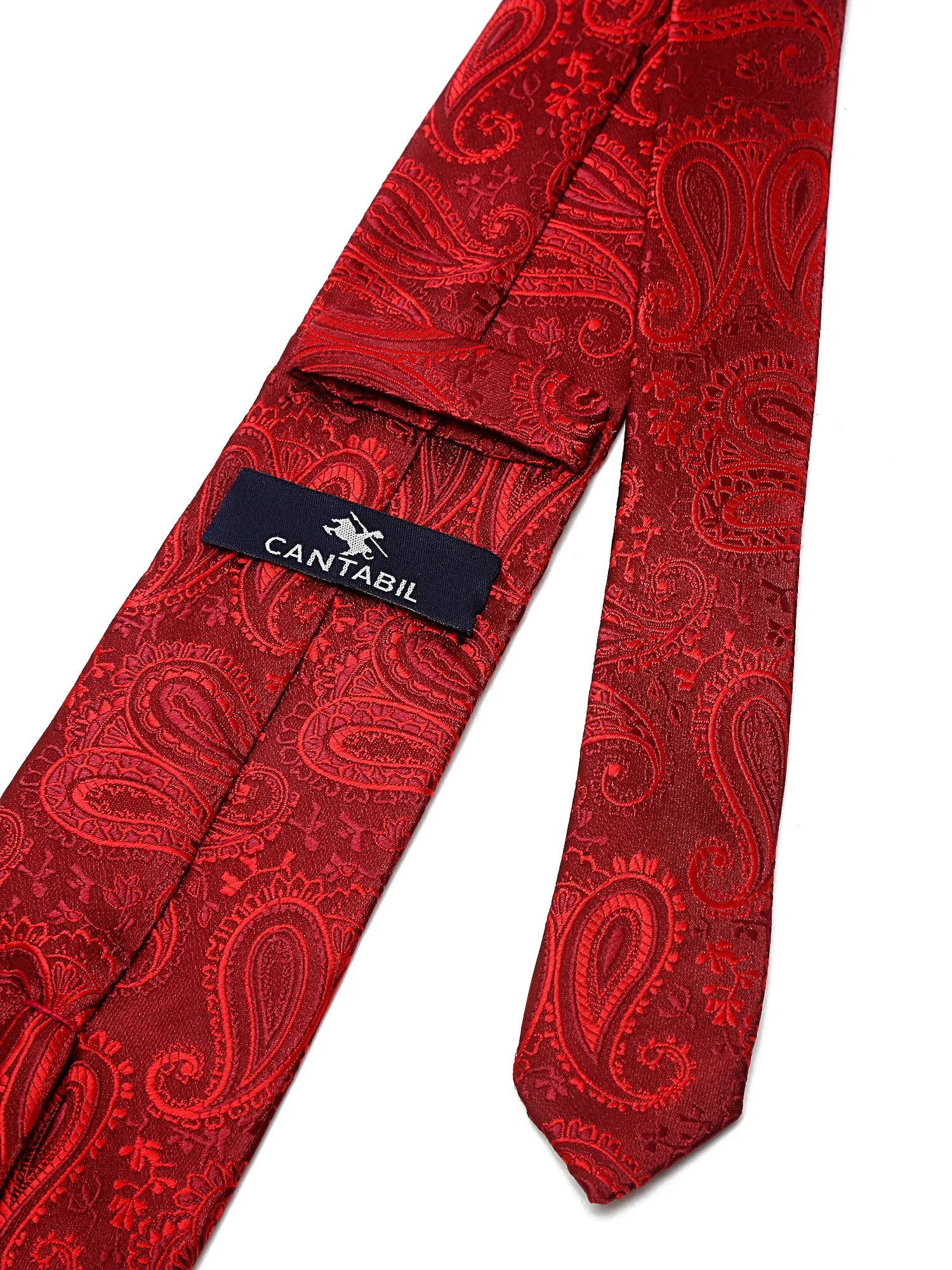 Men's Red Fashion Broad Tie