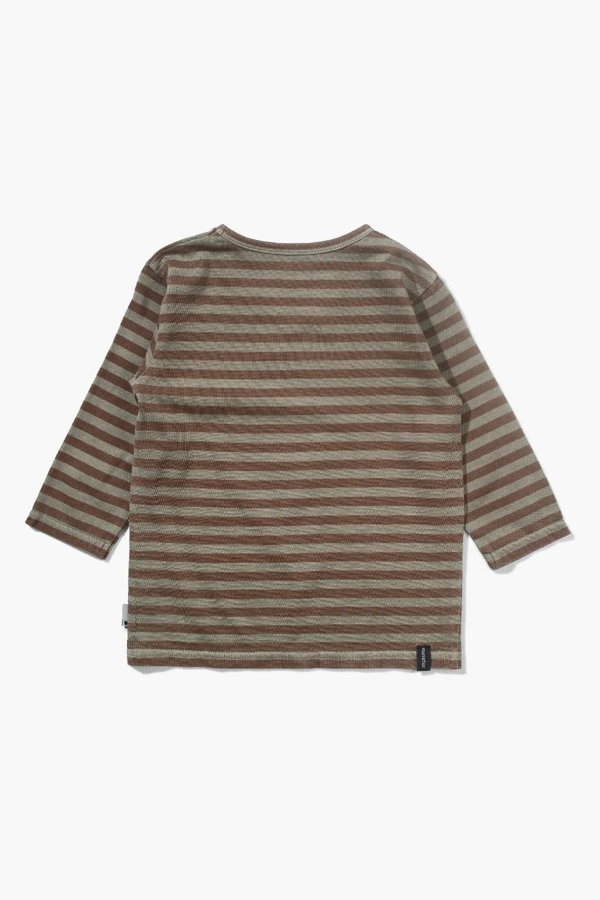 Munster Kids Calvi Baby Boys Shirt - Washed Olive Stripe