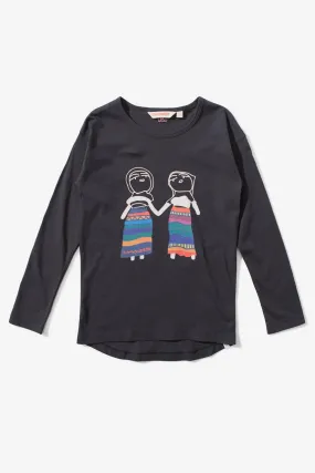 Munster Kids Hold Hands Girls Shirt (Size 2 left)