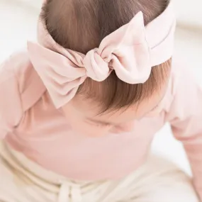 Organic Cotton Knot Wrap Headband - Blush