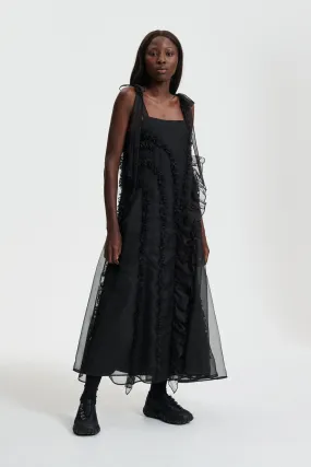 OTIS | DRESS SATIN ORGANZA BLACK