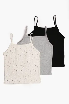 Pack of 3 Girly Cami Tops