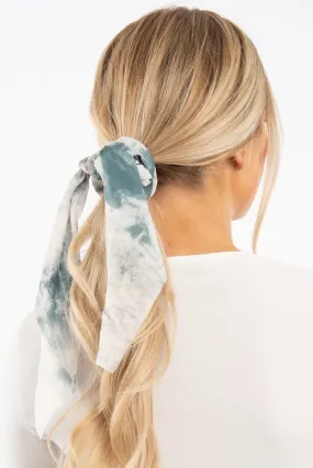 Pastel Green Tie Dye Scrunchy - River