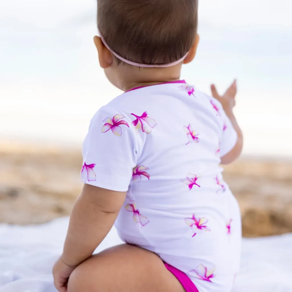 Plumeria Bamboo Onesie