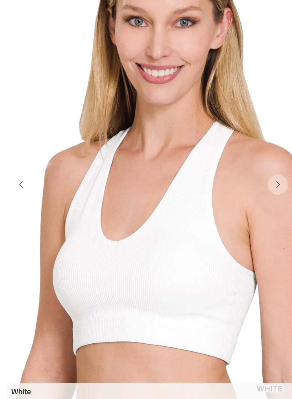 Removable Pad Cropped Racerback